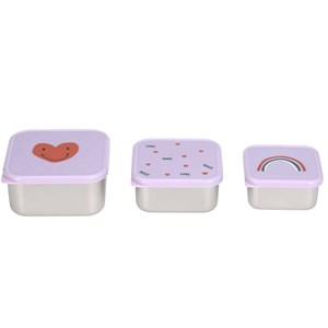 Lot de 3 boites gigognes en inox ha