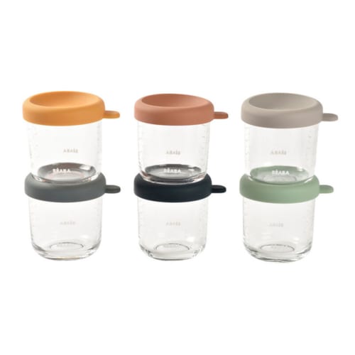 Béaba - Set de 6 petits pots en verre 250 ml sunrise color - Transparent