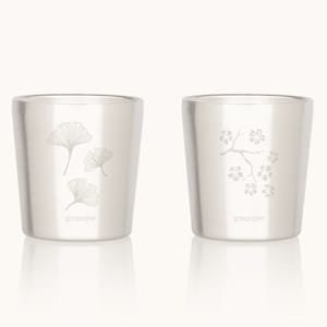 Set de 2 tasses inox arty gingko -