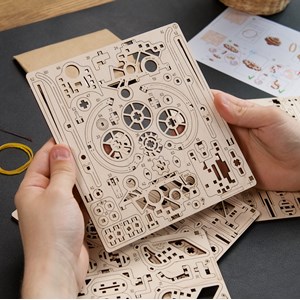 Mini hélicoptère puzzle 3d bois