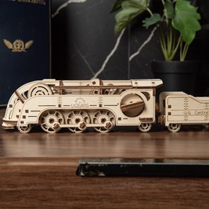 Mini locomotive puzzle 3d bois