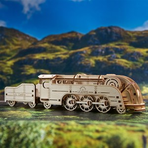 Mini locomotive puzzle 3d bois