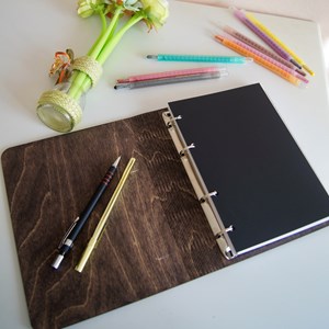 Carnet en bois - Triskel