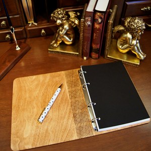 Carnet en bois voyage