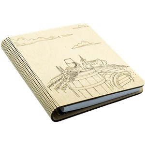 Carnet en bois vignoble