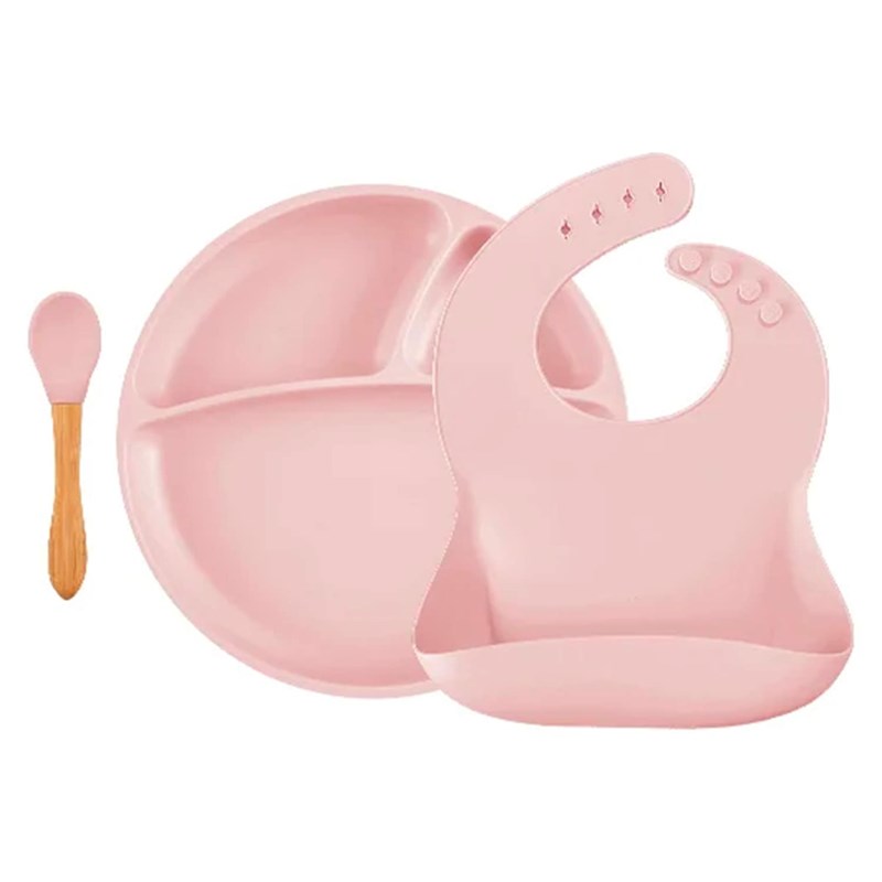 Coffret repas assiette cuillère bavoir