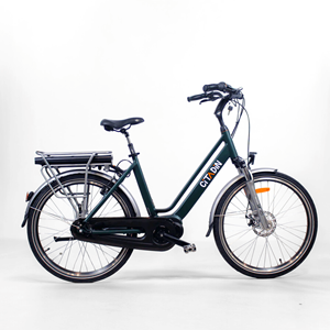 Vélo électrique virage citadins vert