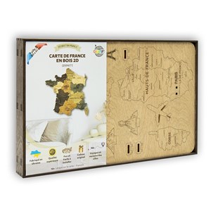Carte de france en bois 2d  graphite