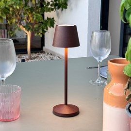 Lampe de table sans fil marron emily