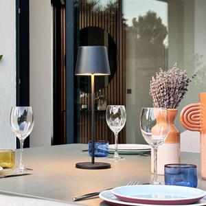Lampe de table sans fil led noir kelly