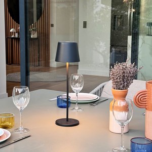 Lampe de table sans fil led noir kelly