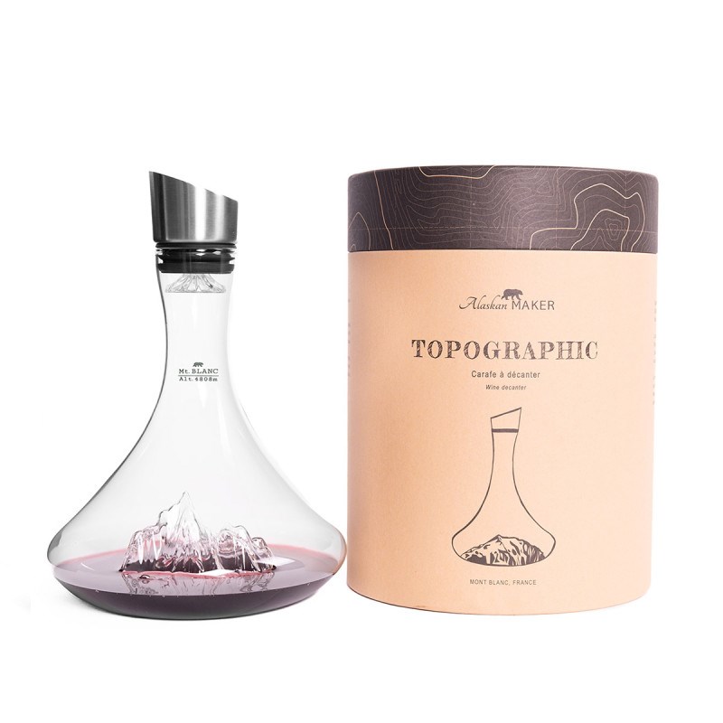 Alaskan Maker - Carafe à vin topographic : mont blanc
