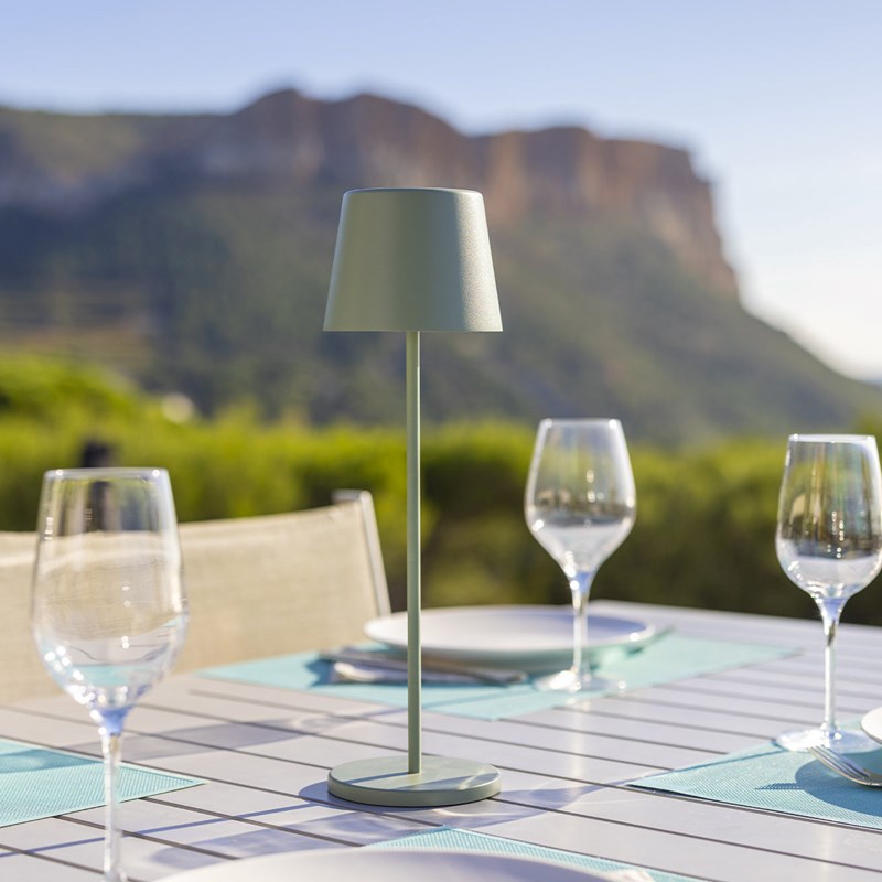 Lampe de table sans fil led vert kelly
