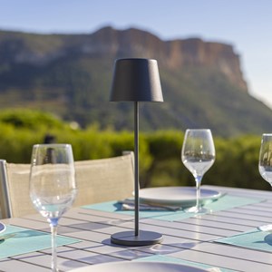 Lampe de table sans fil gris anthracite kelly