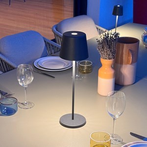 Lampe de table sans fil led gris kelly