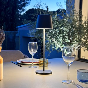 Lampe de table sans fil led gris kelly