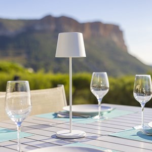 Lampe de table sans fil blanc kelly