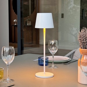 Lampe de table sans fil blanc kelly