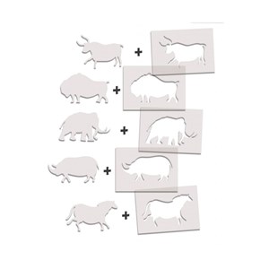 5 pochoirs artistiques géants