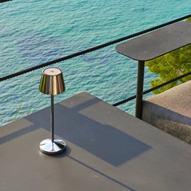 Lampe de table sans fil argent emily