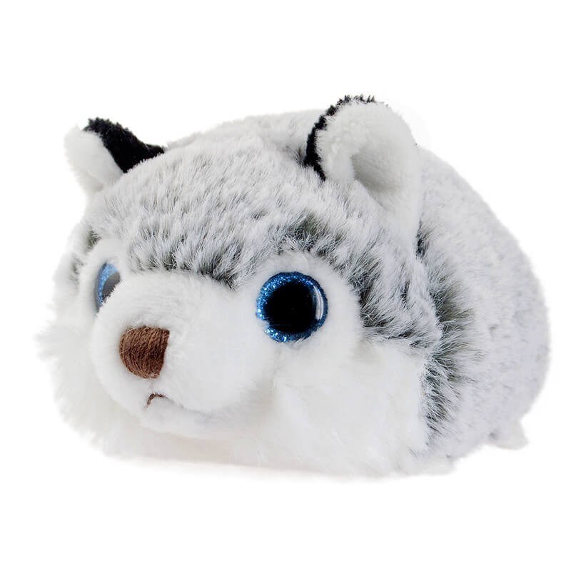 Peluche husky essuie écran dan
