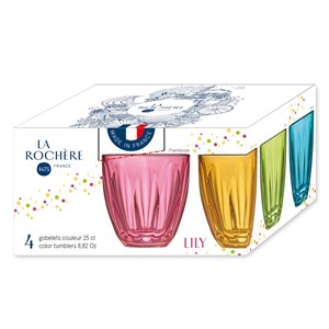 Coffret de 4 gobelets lily couleurs