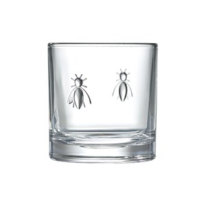 Lot de 4 verres à whisky, abeille