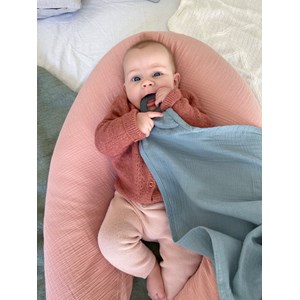 Cape d'allaitement mom'n play blue Bleu