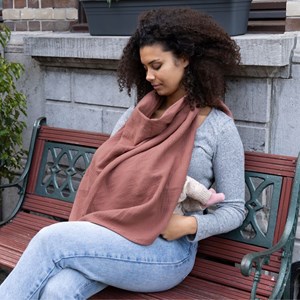 Cape d'allaitement mom'n play brick Orange