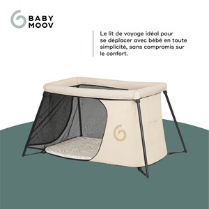 Lit parapluie compact moov & sleep sable Beige