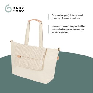 Sac à langer tote bag tendance bloom Beige