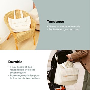 Sac à langer tote bag tendance bloom Beige