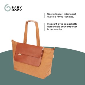 Sac à langer tote bag tendance fancy Marron