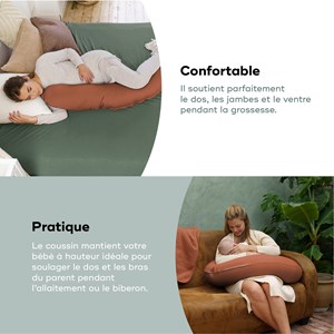 Coussin de grossesse doomoo buddy kaki Orange