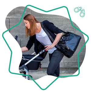 Sac à langer glossy et matelas à langer