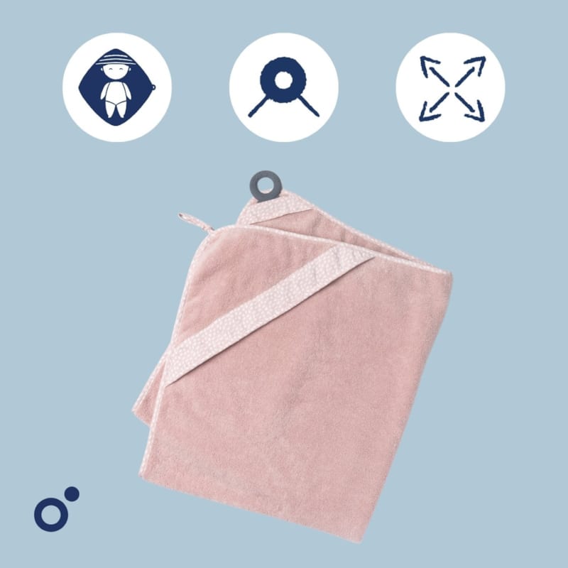 Cape de bain et anneau dentition, pink (Doomoo Basics) - Image 2