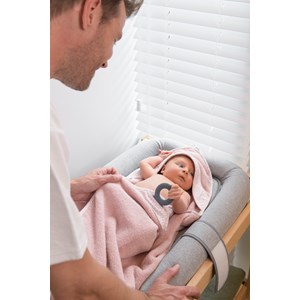 Cape de bain et anneau dentition, pink Rose