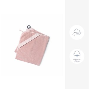 Cape de bain et anneau dentition, pink Rose