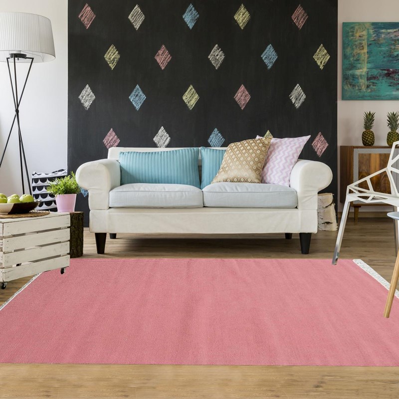 Un Amour de Tapis - Tapis kilim 170x240 rose