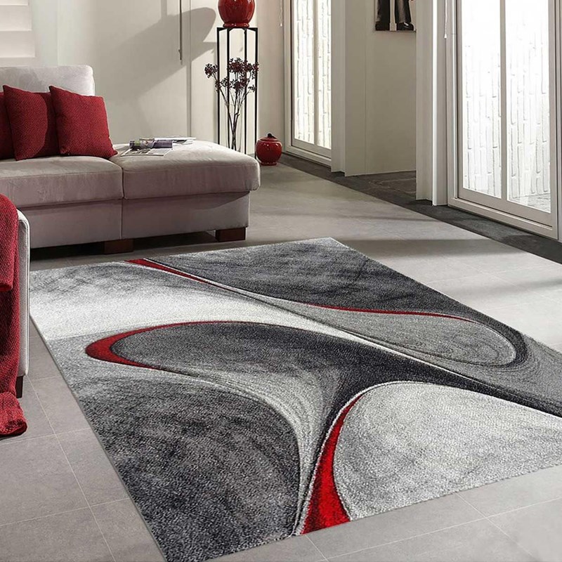 Tapis salon 80x150 rouge