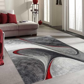Tapis salon 160x230 rouge