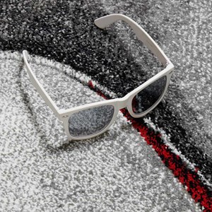 Tapis salon 200x200 rond rouge