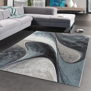 Tapis salon 160x230 bleu