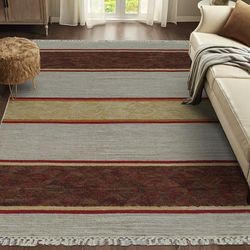 Un Amour de Tapis - Tapis kilim 110x170 gris