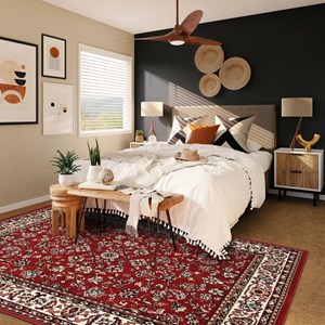 Tapis orient style 140x200 rouge