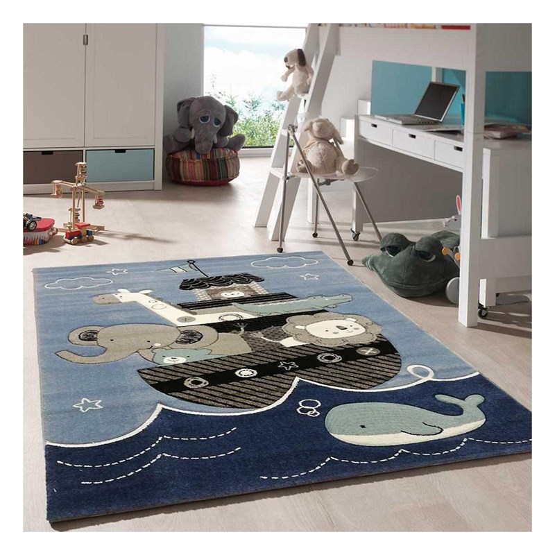 Tapis enfant 200x290 bleu