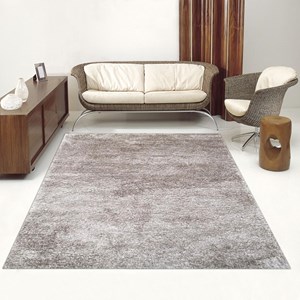 Tapis shaggy 200x290 argent