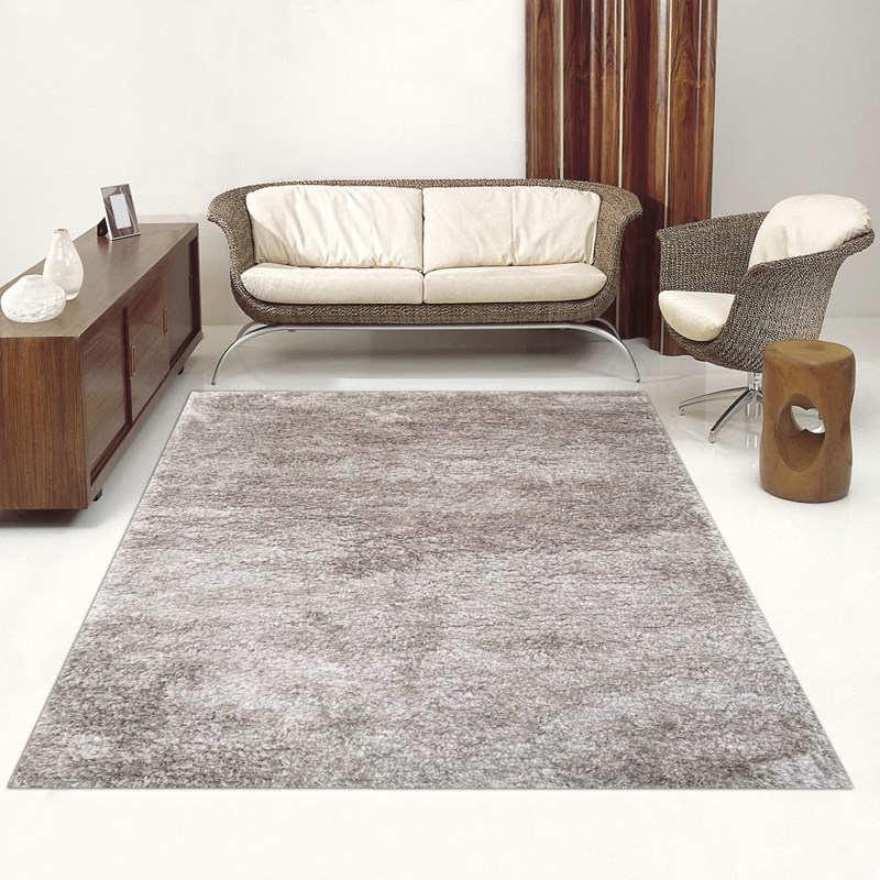 Un Amour de Tapis - Tapis shaggy 200x290 argent