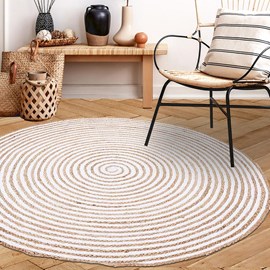 Tapis rond 150x150 rond blanc