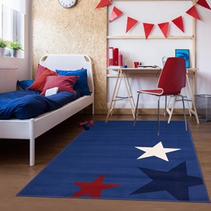 Tapis enfant 140x200 bleu